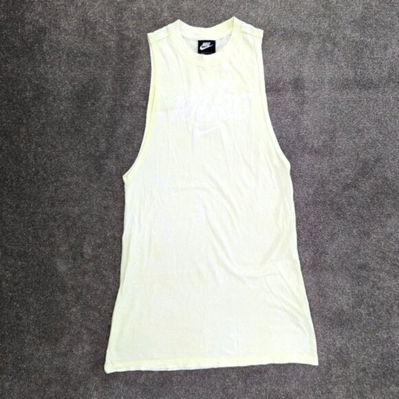 NIKE activewear muscle tea tunic yellow and white size XS - Picture 2 of 10